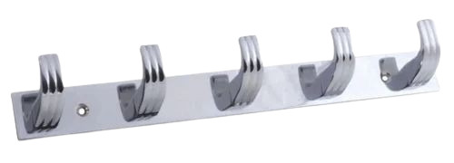 Cloth Hook - 4, 5, & 6 Pin Options | Chrome Finished White Metal Hanging Hanger