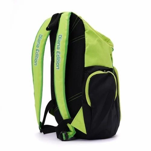 Hiking Sports Backpack - Polyester, 40L Capacity, Green and Black Printed Design | Biodegradable, Moisture Proof, Recyclable, 3 Compartments