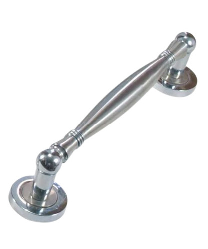 Pull Handle - 8" & 10" Size, Silver 2-Tone Finish | Durable Whie Metal for Doors