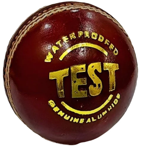Genuine Leather Cricket Balls - Solid Round Design, Maroon Color, Hard and Durable, Unisex for Adult Players