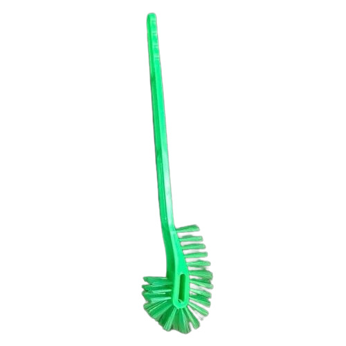 Green Plastic Toilet Cleaning Brush - Nylon Bristles, 18 Inch Length, Green Color | Long Lasting, Ideal for Bathroom Use