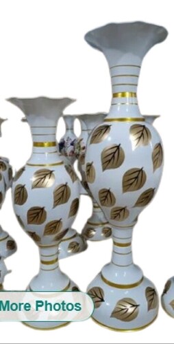 Iron Flower Vase For Decor - Metal, Customized Sizes | Lightweight, Easy to Clean, Long Lasting Finish, Rust Resistant, Decal Effect