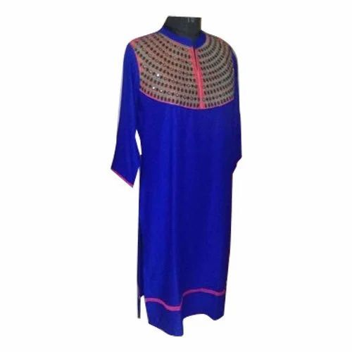 Ladies Cotton Kurti - Light Weight, Breathable, 100% Pure Fabric | Embroidered Design, 3-4th Sleeve, Casual Party Wear