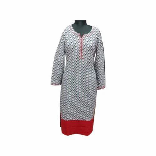 Ladies Cotton Kurtis - 100% Cotton, Multicolor, M/L/S/XL | Light Weight, Breathable, Party Wear, 3-4th Sleeve, Printed Design