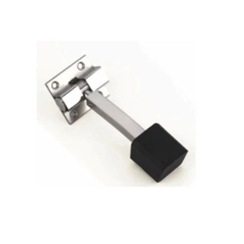 Polish Finish Stainless Steel Single Door Stopper - Stainless Steel, Silver | Rust Proof, Dual Functionality, Strong Grip, Sleek Design, Easy Installation, Weather Resistant, Shock Absorbent