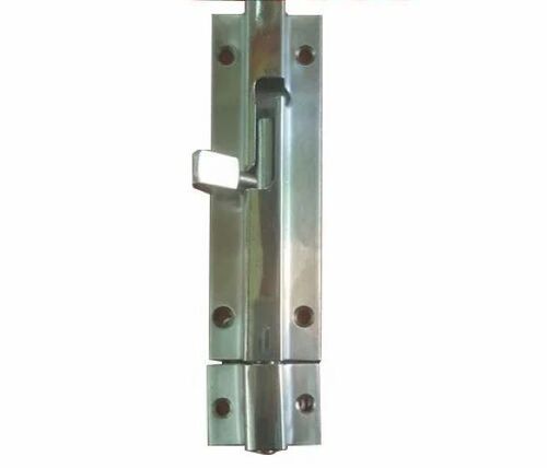 Polished Finish Stainless Steel Tower Bolt - Stainless Steel, Silver Color | Smooth Operation, High Strength, Weatherproof Material, Easy Installation, Secure Locking, Low Maintenance