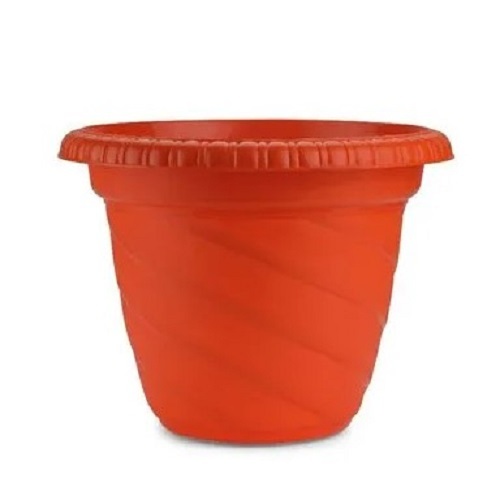 Red Plain Plastic Planter