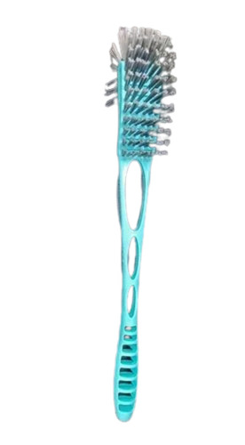 Sky Blue Plastic Toilet Cleaning Brush - Nylon Bristles, 18 Inch Size | Long Lasting, Ideal for Bathroom Use, Good Quality