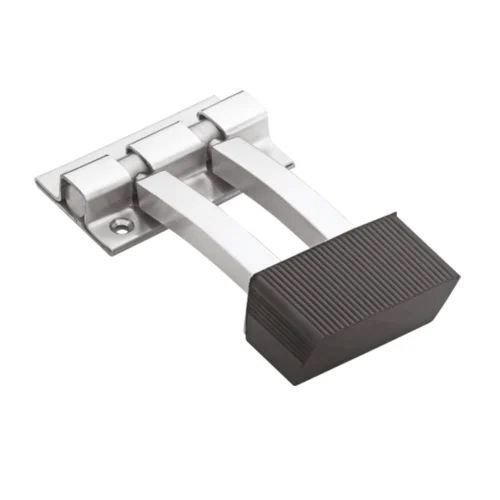 Stainless Steel Double Door Stopper - Premium Grade Silver Finish | Rust Proof Dual Functionality Strong Grip Sleek Design Easy Installation Weather Resistant Shock Absorbent