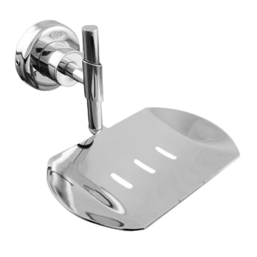 Stainless Steel Soap Dish - Rectangular Design, Silver Finish | Durable Material, Ideal For Bathroom Use