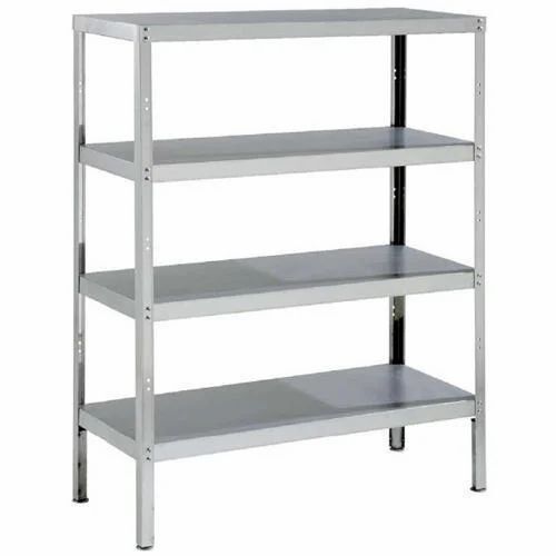 Stainless Steel Storage Rack - Color: Silver