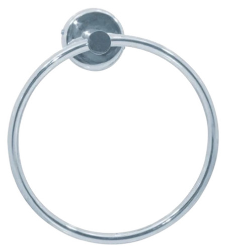 Stainless Steel Towel Holder - Glossy Finish, Round Wall-Mounted Design | Corrosion Resistant for Bathroom Use