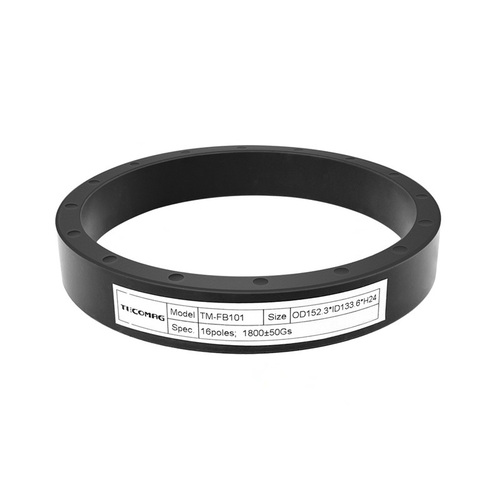 High Performance Ferrite Injection Molded Magnet Ring - OD152.3 x ID133.5 x H24mm, Black | Corrosion-Resistant, Ideal for BLDC Ceiling Fan Motor