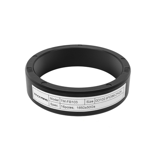 Tm 103 - High Performance Ferrite Fa19 Ring Magnet 102.8x86.2x25mm | Black, 10 Poles Magnetization For Air Conditioning And Motor Applications