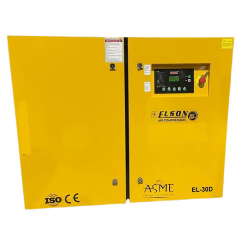 Screw Air Compressor - 30 HP, 100 CFM Max Flow Rate | Air Cooled, Lubricated, Industrial Use, 1000L Air Tank Capacity, Low Noise Level 63Â±2 dB, Electric Power Source