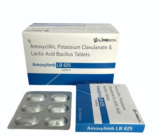 625 mg Amoxycillin Potessium Clavulanate And Latctic Acid Bacillus Tablets