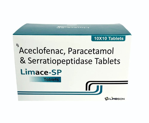 Aceclofenac Paracetamol And Serratiopeptidase Tablet - Pharmaceutical Grade, For Hospital And Clinic Use | Store In Cool And Dry Place, Precautions Apply
