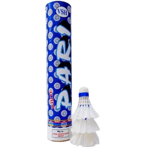 Badminton Shuttlecock - Premium Quality Nylon, Good Condition | 10 Pieces, Indoor White Play Function