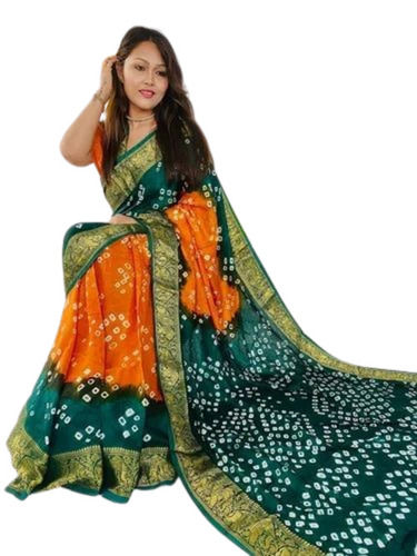 Bandhani Sarees - Color: Multicolor