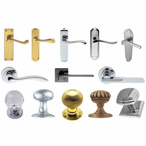 Fancy Door Handle - Aluminum, Standard Size, Glossy Finish | Corrosion and Rust Resistant, Strong & Unbreakable, Easy to Install, Screws Included