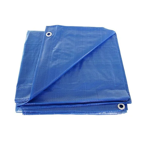 Green Canvas Tarpaulin Sheet - HDPE & PVC Coated, 18 x 14 Feet, Dark Green, Waterproof, Woven Plain Style for Camping & Covering