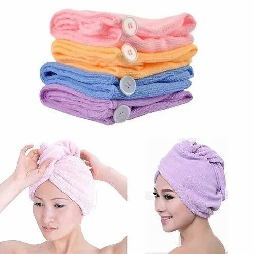 Hair Wrap Towel - Microfiber, Free Size | Quick Dry, Soft, Eco-Friendly, Water Absorbent, Multicolor Design