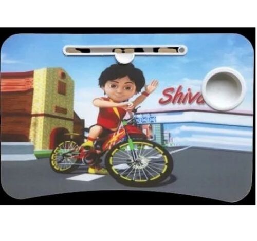 Latest Cartoon Print Foldable Table - Wood, 60x40 cm, Multi Color | Adjustable Height, Compact Design, Ergonomic Surface, Lightweight Portability, Built-in Storage, Smooth Finish, Durable Materials