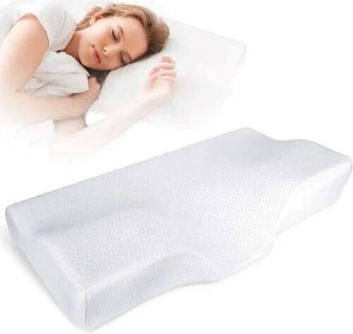 Memory Foam Pillow - Premium Cotton | Hypoallergenic, Contoured Design, Pressure Relief, Breathable Cover, Durable Foam, Heat Regulation, Moisture-wicking, Soft Texture