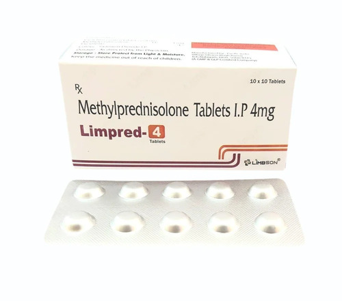 Methylprednisolone Tablets IP 4 Mg - For Hospital & Clinic Use | Requires Prescription, Store in Cool & Dry Place