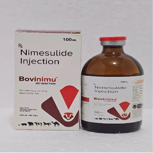 Nimesulide Veterinary Injection - Medicine Grade Liquid Formulation | Recommended for Cattle and Other Animals, Prescription Required