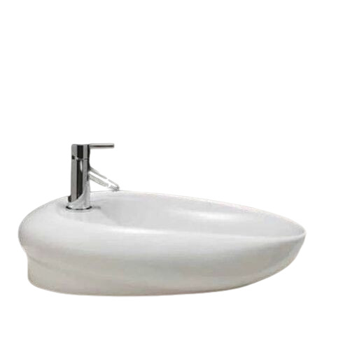 Ceramic Oval Wash Basin - Premium Quality, Plain White Finish | Counter Top Bathroom Accessory, Size Customized