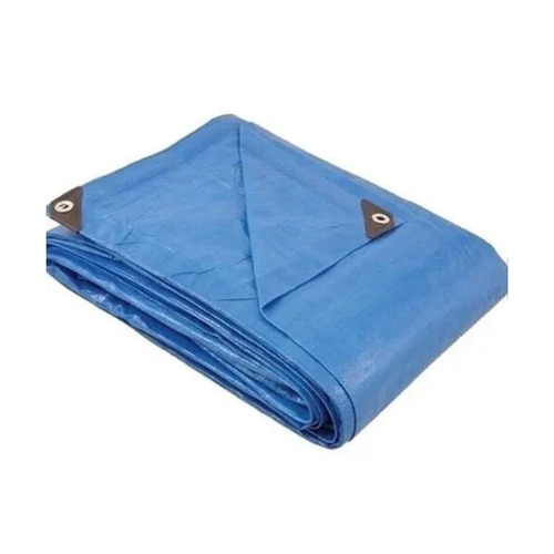 PVC Coated Nylon Tarpaulin - Heavy-Duty Waterproof, UV Resistant, 10x12 Feet, Blue Color, Tear and Abrasion-Resistant Fabric, Reinforced Edges
