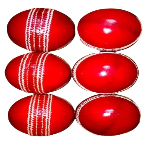 Red Leather Cricket Balls - Premium Quality, Hard and Durable Leather | Ideal for Adult Players, Unisex Application