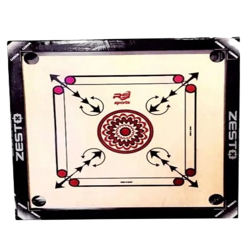 Wood Carrom Board - Wooden Material 26x26 inches Designed for 4 Players | Premium Quality for Residential Play