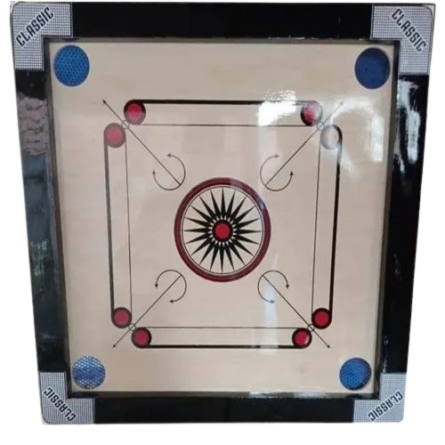 Wooden Carrom Board - 20x20 inches, Premium Quality for 4 Players | Designed for Children, Ideal for Residence
