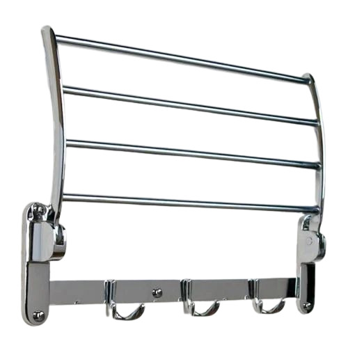Stainless Steel Wall Mounted Towel Rack - SS304, 24L X 6W Inches | Durable, Space-Saving Design for Bathroom Organization