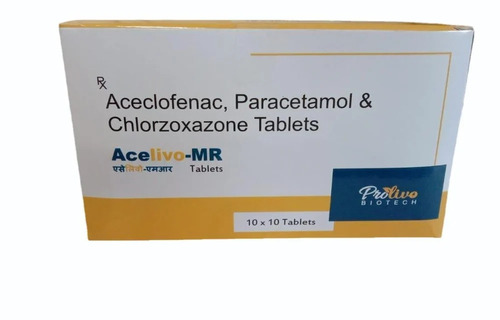 Aceclofenac, Paracetamol & Chlorzoxazone - Tablets for Pain Relief | Prescription Required, Store in Cool and Dry Place, Precautions Advised