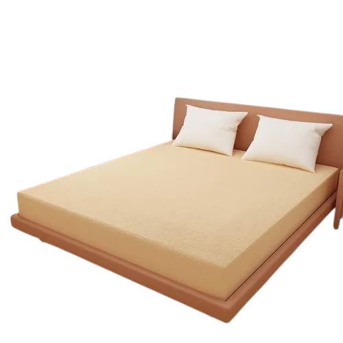 Beige Cotton Mattress Protector - 78x36 Inch, Ultra-Soft Hypoallergenic, Machine Washable, Stain Resistant, Eco-Friendly, Flame Retardant