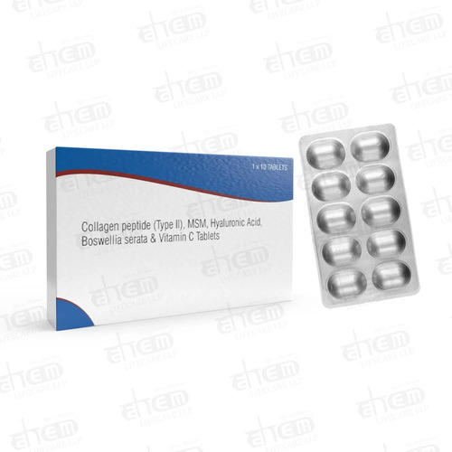 Collagen Peptide MSM Hyaluronic Acid Tablets - Prescription Required , Ideal for Hospital and Clinic Use, Stored in Cool and Dry Place