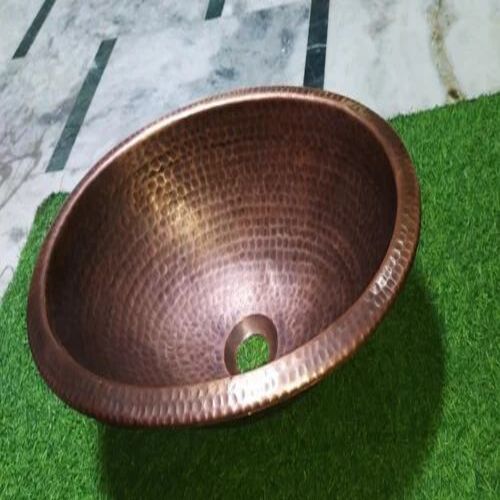 Copper Oval Wash Basin