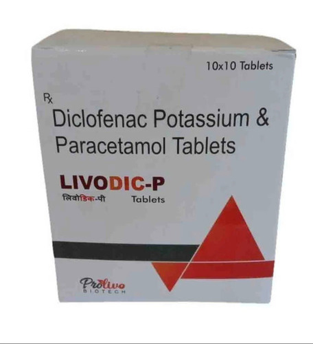 Diclofenac Potassium And Paracetamol Tablets - Grade Medicine for Hospital and Clinic Use | Prescription Required, Store in Cool and Dry Place, Precautions Necessary