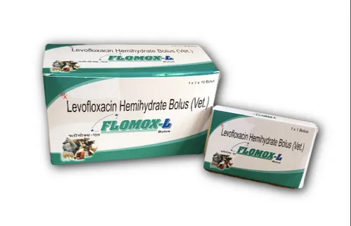 Flomox-L Levofloxacin Hemihydrate Bolus (Vet) - Veterinary Medicine for Cattle, Tablets for Infection Treatment, Prescription Required