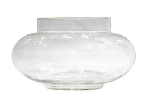 Glass Transparent 6 Inch Vase - Glass Material, 6 Inch Size, Transparent Color | Customized Shapes, Easy to Clean, Quality Tested