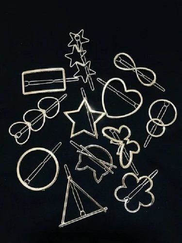 Korean Style Barrettes Hair Clips Pins - Metal