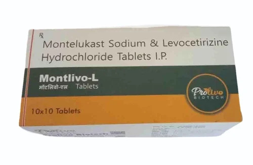 Montelukast Sodium And Levocetirizine Hydrochloride Tablets IP - Prescription Medication for Allergy Relief | Dosage As Per Prescription Required Store in Cool And Dry Place Ideal for Hospital and Clinic Use