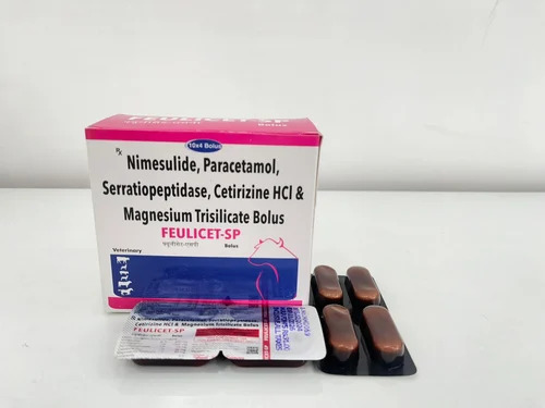 Nimusulude Paracetamol Sherratiopeptidose Veterinary Bolus