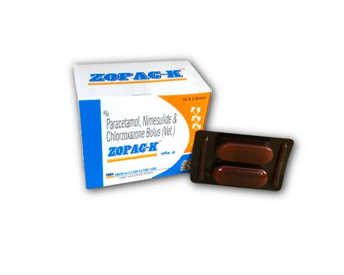 Paracetamol, Nimesulide And Chlorzoxazone Bolus For Veterinary