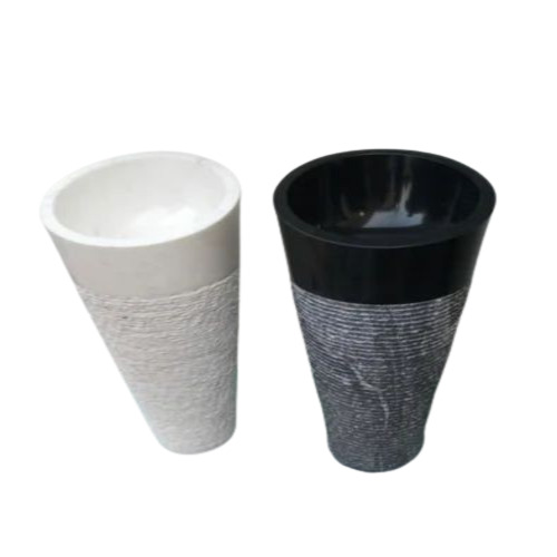 Pedestal Wash Basin - Marble Block Polished Surface Finish Yellow Color | Premium Quality for Optimum Flooring Use
