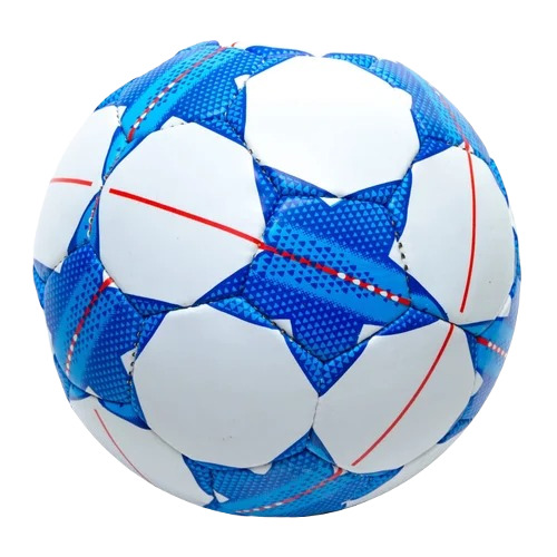 PVC Football Ball - 8.35 Inch Diameter, Blue And White Color | High Quality, Standard Size, Round Shape