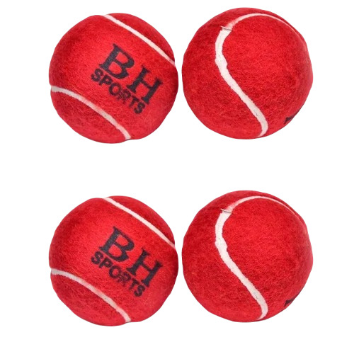 Red Tennis Ball - Standard Size, Round Shape, 4-inch Diameter | Rebounds Well, Ideal for Playing Tennis